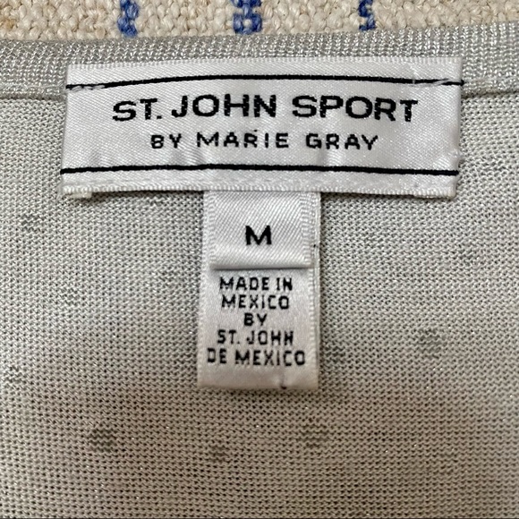 ST. JOHN Silvery Studded Top - Picture 2 of 8